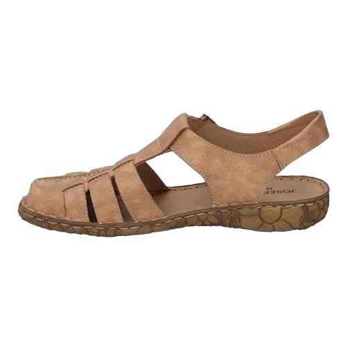 Josef Seibel Damen Riemchensandalen Rosalie 48,Weite G (Normal),Sommersandalen,bequem,flach,Sommerschuhe,Freizeitschuhe,Braun (Cognac),39 EU von Josef Seibel