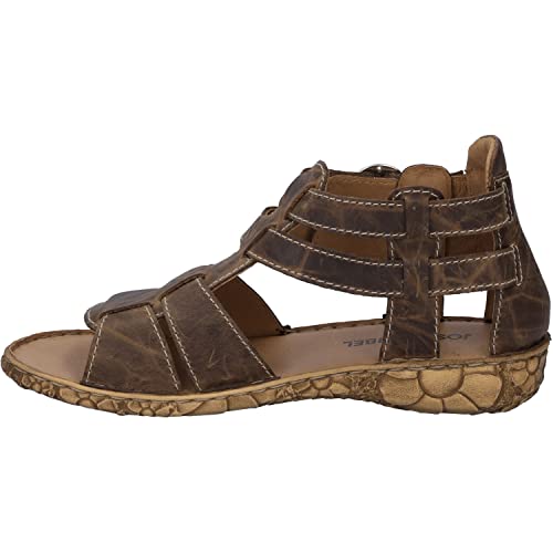 Josef Seibel Damen Riemchensandalen Rosalie 51,Weite G (Normal),sandaletten,sommersandalen,bequem,flach,sommerschuhe,Braun (brandy),42 EU von Josef Seibel