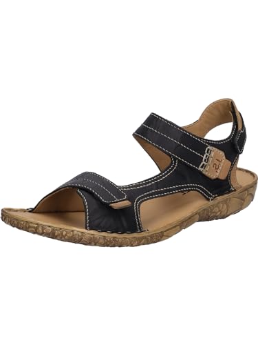 Josef Seibel Damen Riemchensandalen Rosalie 56,Weite G (Normal),Strandschuhe,Sandaletten,Sommersandalen,bequem,schwarz-Kombi,38 EU von Josef Seibel