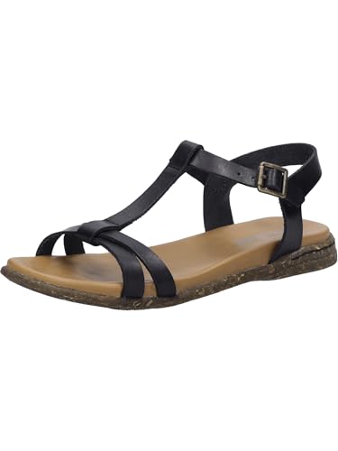 Josef Seibel Damen Sandaletten Fabricia 01, Frauen Sandalen,Weite G (Normal),Sommersandalen,bequem,flach,Sommerschuhe,schwarz,43 EU von Josef Seibel