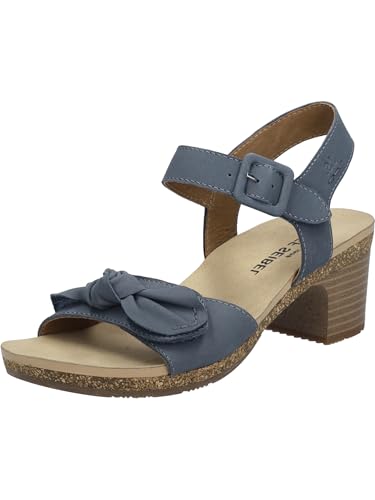 Josef Seibel Damen Sandaletten Grace 11, Frauen Sandalen,Weite G (Normal),elegant,Leichter Absatz,Sommerschuhe,Strandschuhe,Azur,38 EU von Josef Seibel
