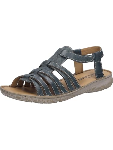 Josef Seibel Damen Sandaletten Ivy 02, Frauen Sandalen,Weite G (Normal),Strandschuhe,Sommersandalen,Klettverschluss,Azur,44 EU von Josef Seibel