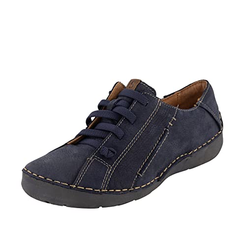 Josef Seibel Damen Schnürhalbschuhe Fergey 87, Frauen Bequemschuh, schnürer freizeitschuh sommerschuh Gummizug,Blau(Ocean),38 EU / 5 UK von Josef Seibel