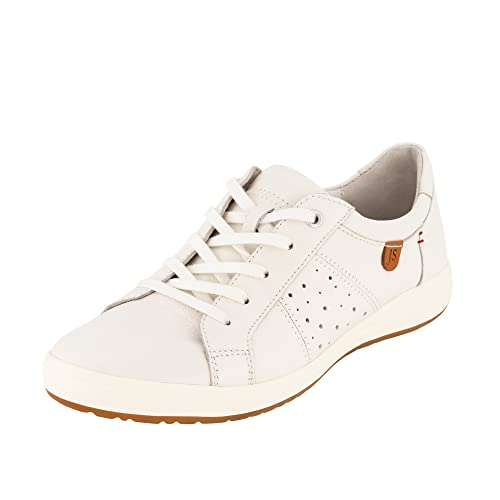 Josef Seibel Damen Schnürschuhe Caren.01, Frauen Halbschuhe,Sneaker,Leder,Halbschuhe,Sommerschuhe,Freizeitschuhe,schnürschuhe,Weiss,45 EU / 10 UK von Josef Seibel