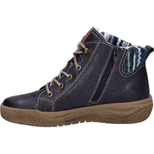 Josef Seibel Damen Schnürstiefeletten Alina 52,Weite G (Normal),Wechselfußbett,wasserdicht,winterschuhe,boots,Blau (ocean-kombi),40 EU von Josef Seibel