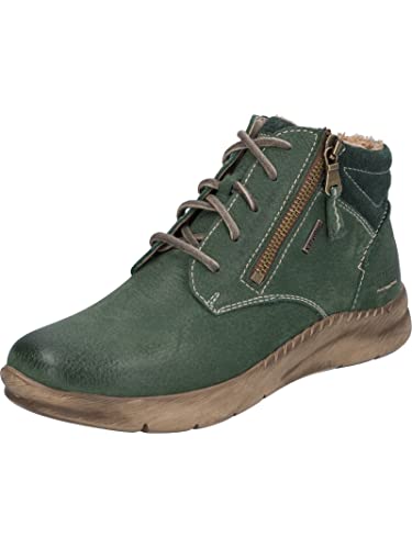 Josef Seibel Damen Schnürstiefeletten Conny 52,Weite G (Normal),Wechselfußbett,wasserdicht,uebergangsstiefel,schnürboots,grün,38 EU von Josef Seibel
