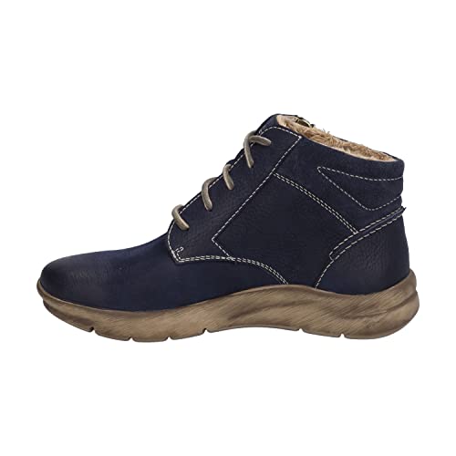 Josef Seibel Damen Schnürstiefeletten Conny 52,Weite G (Normal),Wechselfußbett,wasserdicht,reißverschluss,bootee,Blau (ocean),36 EU von Josef Seibel