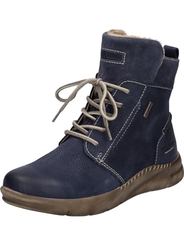 Josef Seibel Damen Schnürstiefeletten Conny 53,Weite G (Normal),Wechselfußbett,wasserdicht,uebergangsstiefel,Boots,Blau (Ocean),38 EU von Josef Seibel