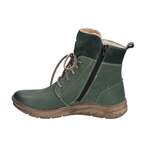 Josef Seibel Damen Schnürstiefeletten Conny 53,Weite G (Normal),Wechselfußbett,wasserdicht,uebergangsstiefel,schnürboots,grün,40 EU von Josef Seibel