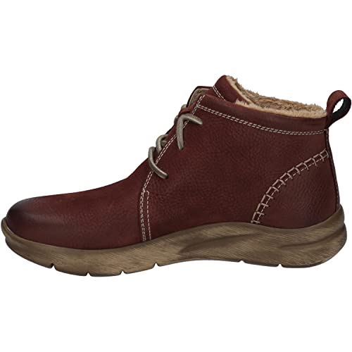 Josef Seibel Damen Schnürstiefeletten Conny 56,Weite G (Normal),Wechselfußbett,wasserdicht,chukka boots,schnürboots,Rot (bordeaux),36 EU von Josef Seibel