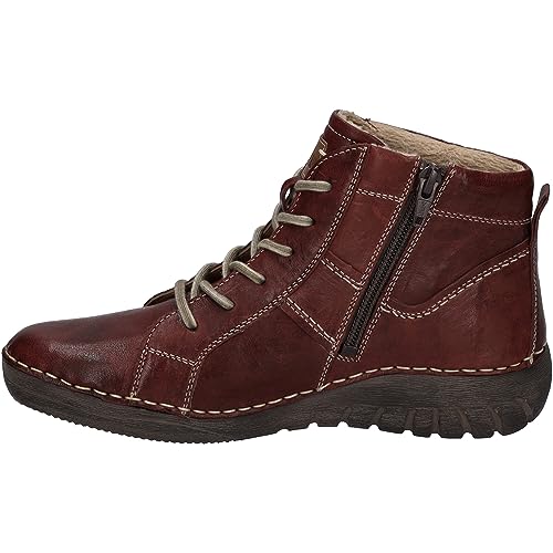 Josef Seibel Damen Schnürstiefeletten Felicia 01,Weite G (Normal),Wechselfußbett,boots,stiefel,bootee,booties,Rot (bordo-kombi),37 EU von Josef Seibel