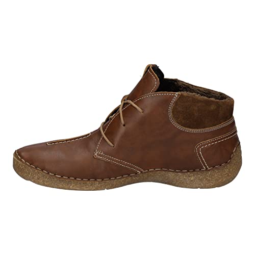 Josef Seibel Damen Schnürstiefeletten Fergey 65,Weite G (Normal),Wechselfußbett,Stiefel,Bootee,Booties,halbstiefel,Braun (Brandy),43 EU von Josef Seibel