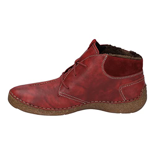 Josef Seibel Damen Schnürstiefeletten Fergey 65,Weite G (Normal),Wechselfußbett,halbstiefel,kurzstiefel,uebergangsschuhe,rot,43 EU von Josef Seibel