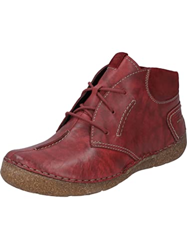 Josef Seibel Damen Schnürstiefeletten Fergey 65,Weite G (Normal),Wechselfußbett,uebergangsstiefel,schnürboots,Boots,rot,38 EU von Josef Seibel