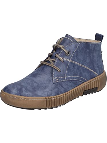 Josef Seibel Damen Schnürstiefeletten Maren 02,Weite G (Normal),Wechselfußbett,Kurzstiefel,uebergangsschuhe,Blau (Ocean) / 530,39 EU von Josef Seibel