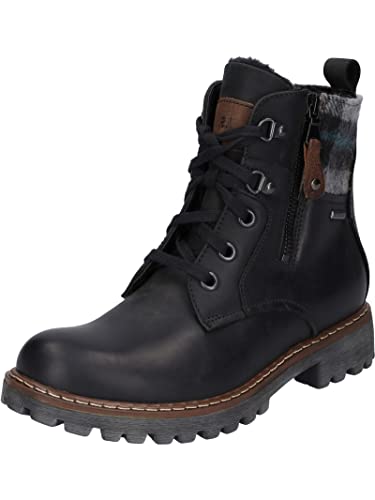 Josef Seibel Damen Schnürstiefeletten Marta 52,Weite G (Normal),Wechselfußbett,wasserdicht,uebergangsstiefel,schwarz-Kombi,42 EU von Josef Seibel