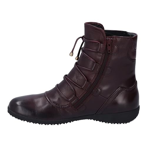 Josef Seibel Damen Schnürstiefeletten Naly 62,Weite G (Normal),uebergangsstiefel,schnürboots,reißverschluss,Boots,Rot (Bordeaux),42 EU von Josef Seibel