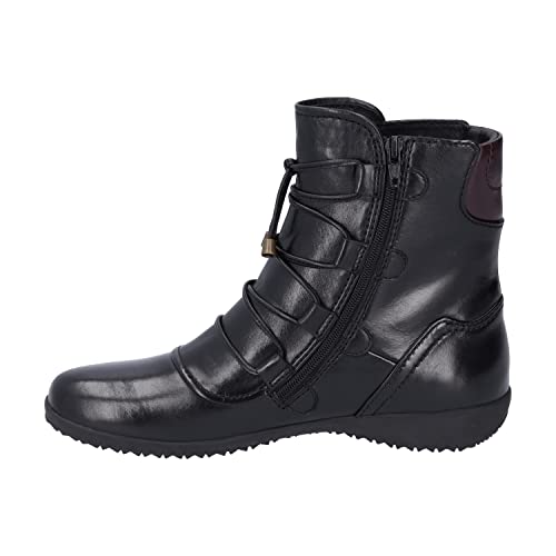 Josef Seibel Damen Schnürstiefeletten Naly 62,Weite G (Normal),uebergangsstiefel,schnürboots,reißverschluss,schwarz-kombi,43 EU von Josef Seibel