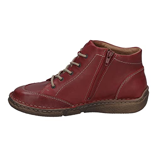 Josef Seibel Damen Schnürstiefeletten Neele 01,Weite G (Normal),Wechselfußbett,halbstiefel,Kurzstiefel,Rot (Hibiscus),36 EU von Josef Seibel