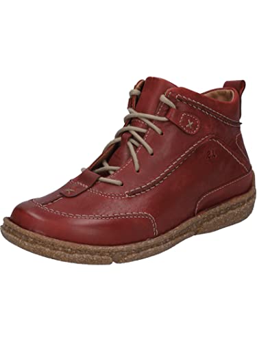 Josef Seibel Damen Schnürstiefeletten Neele 52,Weite G (Normal),Wechselfußbett,Kurzstiefel,uebergangsschuhe,Rot (Hibiscus),41 EU von Josef Seibel