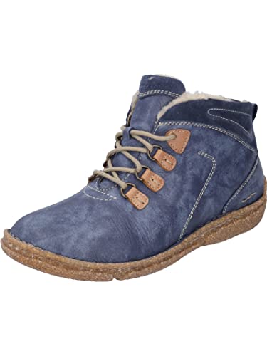 Josef Seibel Damen Schnürstiefeletten Neele 57,Weite G (Normal),Wechselfußbett,Bootee,Booties,halbstiefel,Blau (Ocean-Kombi),36 EU von Josef Seibel