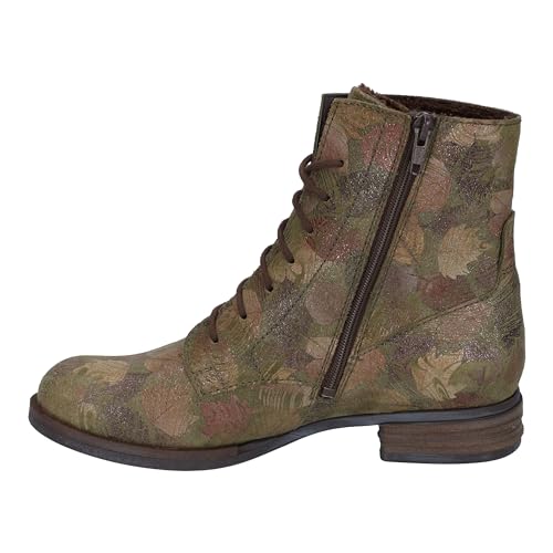 Josef Seibel Damen Schnürstiefeletten Sanja 01,Weite G (Normal),Wechselfußbett,halbstiefel,Kurzstiefel,uebergangsschuhe,Grün (Oliv),37 EU von Josef Seibel