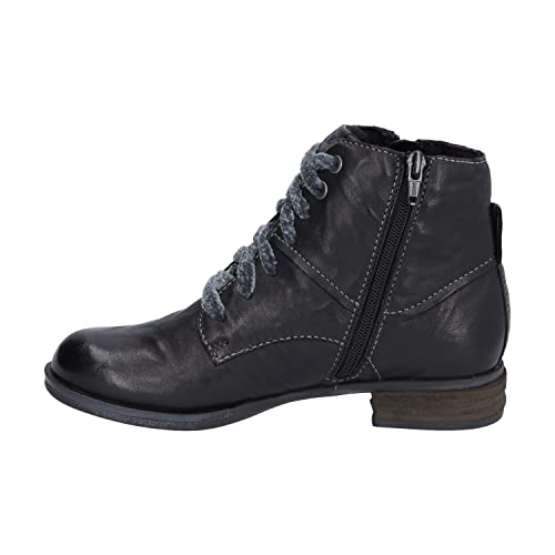 Josef Seibel Damen Schnürstiefeletten Sanja 11,Weite G (Normal),Wechselfußbett,halbstiefel,Kurzstiefel,schwarz,41 EU von Josef Seibel