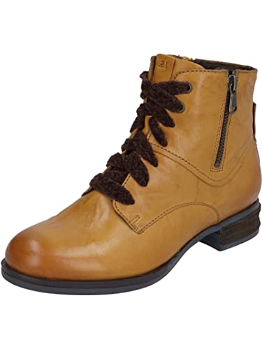 Josef Seibel Damen Schnürstiefeletten Sanja 11,Weite G (Normal),Wechselfußbett,halbstiefel,Kurzstiefel,uebergangsschuhe,Gelb (Safran),41 EU von Josef Seibel