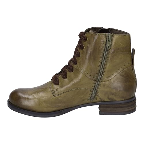 Josef Seibel Damen Schnürstiefeletten Sanja 11,Weite G (Normal),Wechselfußbett,halbstiefel,kurzstiefel,uebergangsschuhe,Grün (oliv),43 EU von Josef Seibel