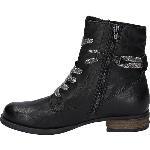 Josef Seibel Damen Schnürstiefeletten Sanja 18,Weite G (Normal),Wechselfußbett,stiefel,bootee,booties,halbstiefel,schwarz,37 EU von Josef Seibel