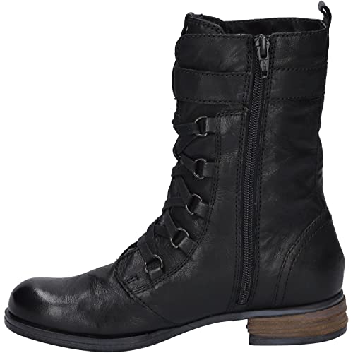 Josef Seibel Damen Schnürstiefeletten Sanja 21,Weite G (Normal),Wechselfußbett,schnürboots,reißverschluss,Boots,schwarz,36 EU von Josef Seibel