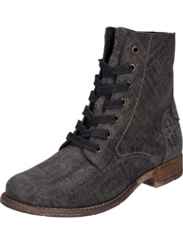 Josef Seibel Damen Schnürstiefeletten Sienna 82,Weite G (Normal),Wechselfußbett,Stiefel,Bootee,Booties,halbstiefel,Grau (Graphit),38 EU von Josef Seibel