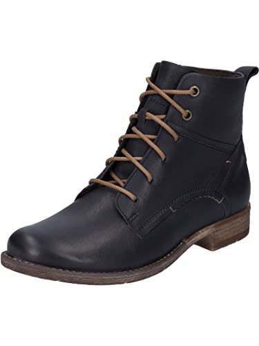 Josef Seibel Damen Schnürstiefeletten Sienna 95,Weite G (Normal),Wechselfußbett,reißverschluss,Stiefel,Bootee,Booties,Blau (Ocean),36 EU von Josef Seibel