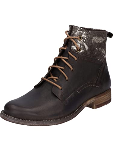 Josef Seibel Damen Schnürstiefeletten Sienna 95,Weite G (Normal),Wechselfußbett,schnürboots,reißverschluss,boots,Braun (espresso),42 EU von Josef Seibel