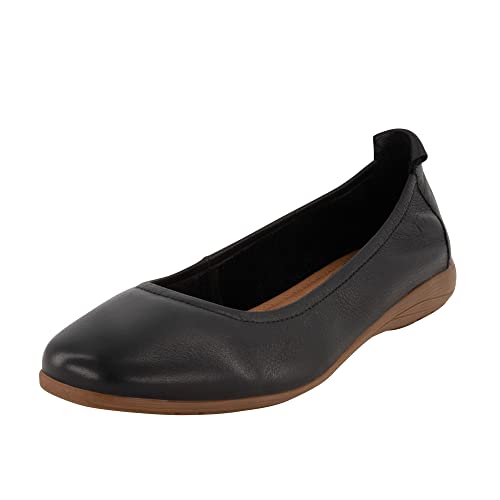 Josef Seibel Damen Sportliche Ballerinas Fenja 01.,Weite G (Normal),Leder (Nappa),Komfort,Kurzschaft,Basic,klassisch,Woman,Schwarz,38 EU / 5 UK von Josef Seibel