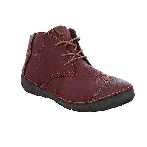 Josef Seibel Damen Stiefeletten Fergey 18, Frauen Schnürstiefelette, weiblich ladies women's women woman freizeit stiefel,Rot(bordo),43 EU / 9 UK von Josef Seibel