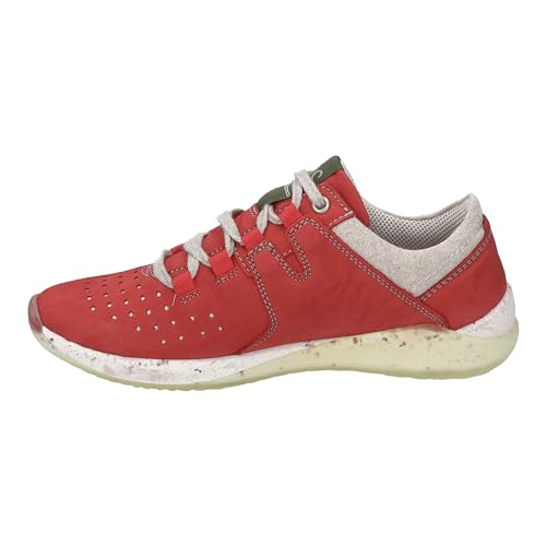 Josef Seibel Damen sportliche Schnürer Ricky 18,Weite G (Normal),lose Einlage,Freizeitschuhe,Lady,Ladies,Women's,Woman,Rot (rot-Kombi),40 EU / 6.5 UK von Josef Seibel