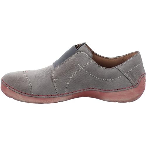 Josef Seibel Damen Slipper Fergey 88,Weite G (Normal),lose Einlage,weiblich,Lady,Ladies,Women's,Woman,Schlupfschuhe,Grau (grau-Kombi),37 EU / 4 UK von Josef Seibel