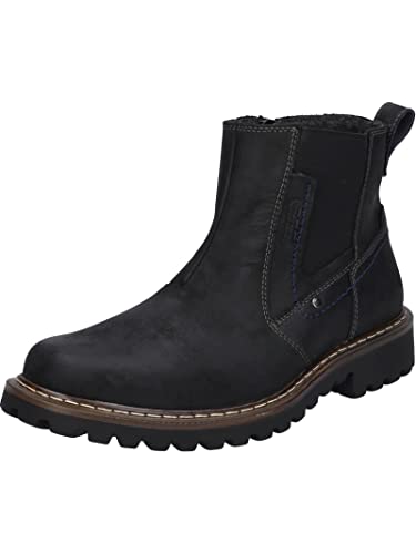 Josef Seibel Herren Ankle Boots Chance 49,Weite G (Normal),Wechselfußbett,uebergangsstiefel,knöchelhoch,Stiefel,Bootee,schwarz,44 EU von Josef Seibel