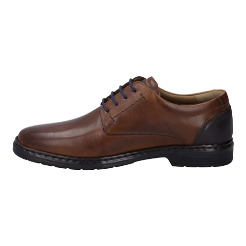 Josef Seibel Herren Businessschuhe Alastair 01,Weite K (Extra weit),Wechselfußbett,schnürschuhe,schnürer,büro,Cognac-Kombi,48 EU von Josef Seibel