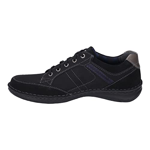 Josef Seibel Herren Low-Top Sneaker Anvers 42,Weite K (Extra weit),Wechselfußbett,Laufschuhe,schnürschuhe,schwarz-Kombi,47 EU von Josef Seibel