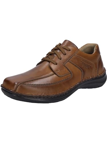 Josef Seibel Herren Bequemschuhe New Anvers 08,Weite K (Extra weit),Wechselfußbett,straßenschuhe,Strassenschuhe,Low-tie,Cognac,42 EU von Josef Seibel