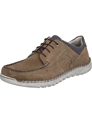 Josef Seibel Herren Bequemschuhe Wilson 10,Weite H (Weit),Wechselfußbett,Halbschuhe,schnürschuhe,schnürer,Low-tie,Beige (Taupe-Kombi),43 EU von Josef Seibel