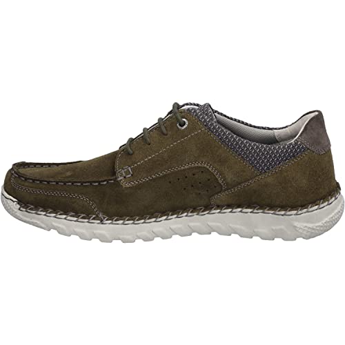 Josef Seibel Herren Bequemschuhe Wilson 10,Weite H (Weit),Wechselfußbett,Halbschuhe,schnürschuhe,schnürer,Low-tie,Grün (Oliv-Kombi),46 EU von Josef Seibel