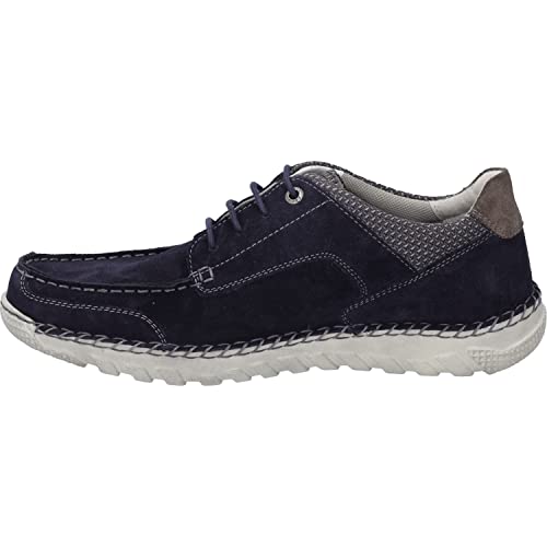 Josef Seibel Herren Bequemschuhe Wilson 10,Weite H (Weit),Wechselfußbett,Schnuerschuhe,Schnuerer,straßenschuhe,Blau (Ocean-Kombi),42 EU von Josef Seibel