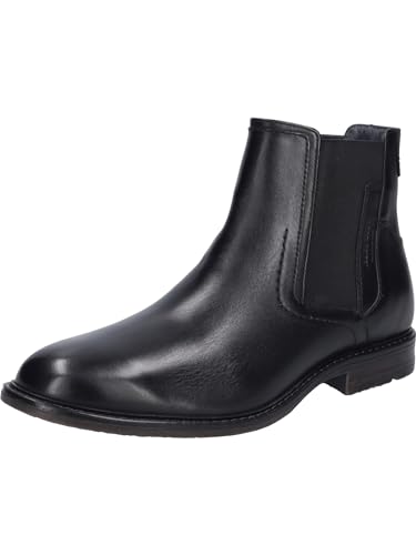 Josef Seibel Herren Chelsea Boots Earl 08,Weite G (Normal),Wechselfußbett,Schlupfstiefel,flach,Stiefel,Bootee,Booties,schwarz,40 EU von Josef Seibel