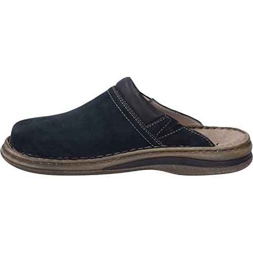 Josef Seibel Herren Clogs Max, Männer Slipper,Weite G (Normal),sommerclogs,Pantoletten,Slip on,Freizeitschuhe,Mules,Blau (Jeans-Kombi),49 EU von Josef Seibel