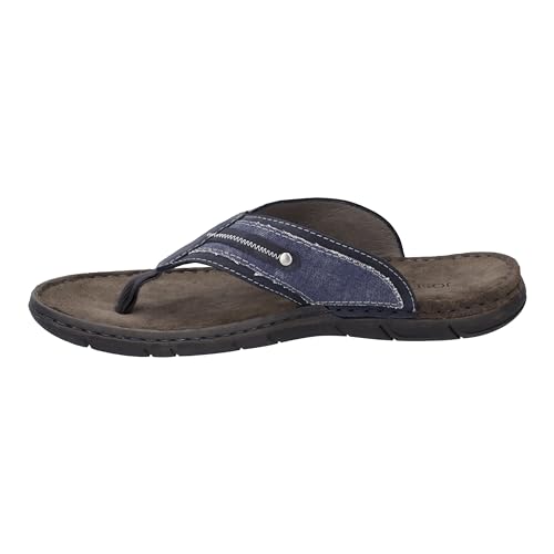 Josef Seibel Herren Flip Flops Leder Paul 57,Weite G (Normal),zehenkneifer,flip flops,sandaletten,bequem,leicht,sommer,man,Blau (jeans),41 EU von Josef Seibel