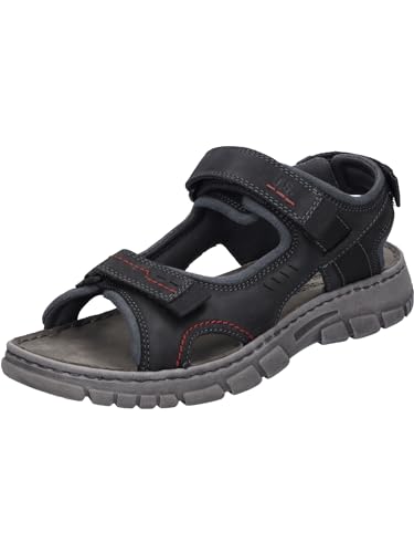 Josef Seibel Herren Klassische Sandalen Brendan 04,Weite G (Normal),Sandaletten,klettsandalen,bequem,Sommerschuhe,schwarz-Kombi,46 EU von Josef Seibel