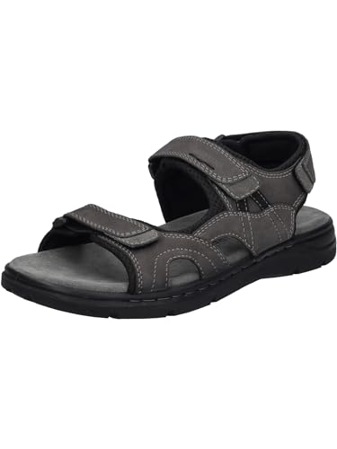 Josef Seibel Herren Klassische Sandalen Marlon 06,Weite G (Normal),Wechselfußbett,klettsandalen,Sommerschuhe,Asphalt-Kombi,46 EU von Josef Seibel